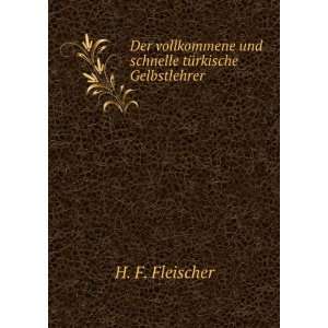   und schnelle tÃ¼rkische Gelbstlehrer H. F. Fleischer Books