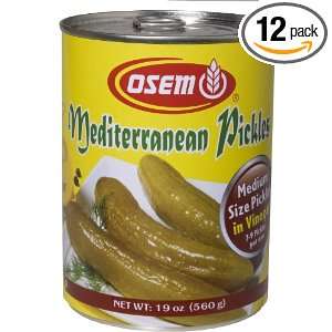 Osem Pickles in Vinegar, Medium Size 7 9 (Kosher for Passover), 19 