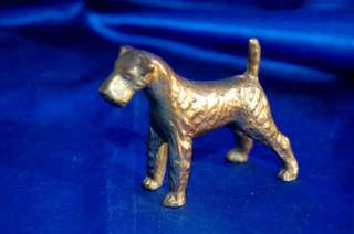 Antique Airedale Irish terrier Wire Fox Terrier dog Solid golden 
