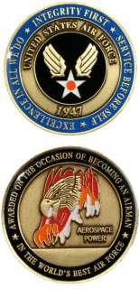 The United States Air Force New Airman Challenge Coin  