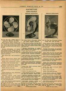 1940 Gilbert Standard Electric Fan Airflow Universal ad  