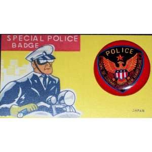  Town of Conway Police Tin Litho Badge, 1960s Everything 