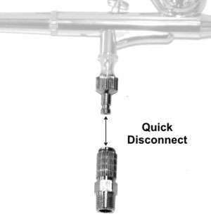 Airbrush Quick Disconnect Coupler with 1/8 male and female fittings
