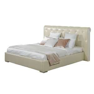  Modern Furniture  VIG  Tufted Leather Art Deco Style Bed 