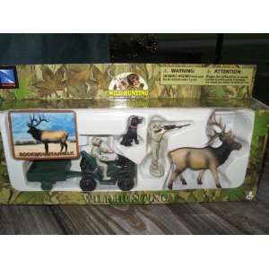   Hunting Play Set with Hunters Wild Animals Mule ATV Dogs Toys & Games