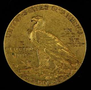 1911 Indian Head Half Eagle $5 Five Dollar Gold Coin    