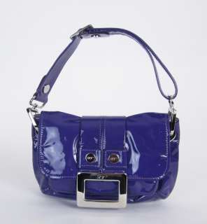 Authentic ROGER VIVIER Purple Patent Belle Bag Purse  