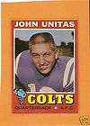 John Unitas 1968 Topps Card Baltimore Colts VG EX  