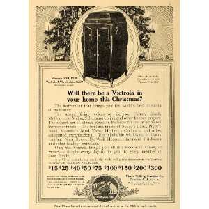  1915 Christmas Ad Victrola XVI Electric Victor Machines 