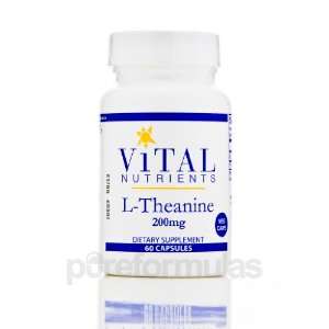  Vital Nutrients L Theanine 200 mg 60 Vegetarian Capsules 
