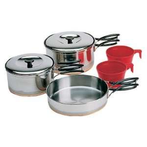 Texsport Backpacker Stainless Steel Cook Set  Kitchen 