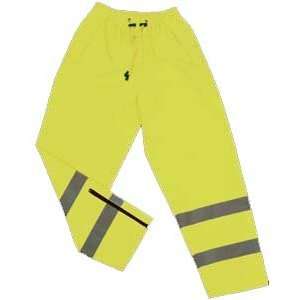   ANSI Class E, Color Lime Green, Elastic Waist, Draw Cord with Lock on