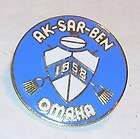 Vintage Curling Club Pin Enameled Ak Sar Ben Omaha 1958