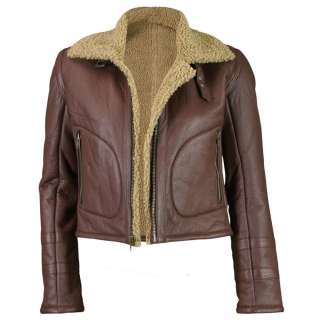Shearling Sheepskin Duffle Leather Suede Coat Jacket  