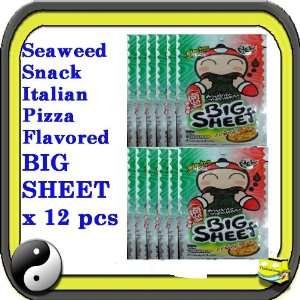   CRISPY JAPANESE Seaweed Snack Tao kae noi Italy Pizza Flavor BIG SHEET