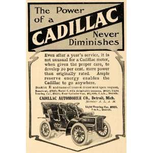  1905 Ad Cadillac Automobiles Light Touring Car Model 
