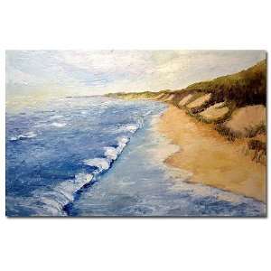  Print   Michelle Calkins Lake Michigan Beach with Whitecaps 35 x 47