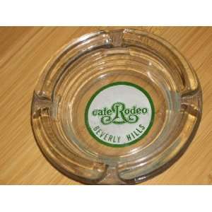 Vintage round clear glass ashtray CAFE RODEO BEVERLY HILLS 