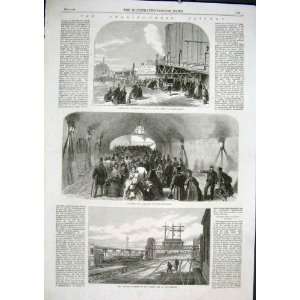    The Charing Cross Railway Antique Print 1864 London