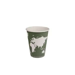  12 Oz Compostable Hot Cup with World Art Design (Set of 