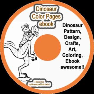 Dinosaurs Coloring Ebook On CD 112 pages pdf  New  