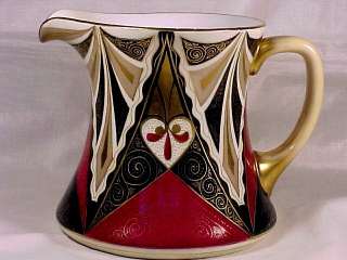 Vienna Porcelain Secessionist Geometric Design Pitcher  