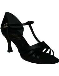 Supadance Ladies Vegan Latin Sandal Heel Black Heel 2.5 Flare