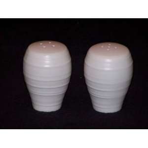  Mikasa Set of 2 Swirl Salt and Pepper Shakers, White 