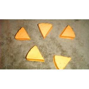 5 Cheesehead Magnets Cheese Head 2 inch wedge magnets 