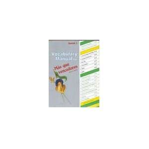 Vocabulary Manual for Mas que vencedores Spanish 2  Books