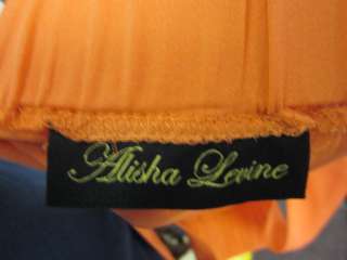 ALISHA LEVINE Solid Peach Orange Sleeveless Dress Sz M  