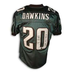 Brian Dawkins Autographed Philadelphia Eagles Green Reebok Authentic 