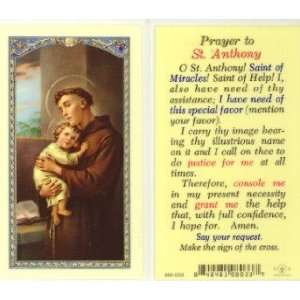  St. Anthony Prayer Holy Card (800 033)   10 pack