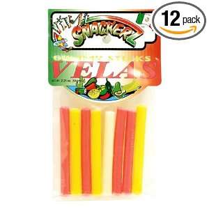 Snackerz Velas Gummy Sticks, 2.25 Ounce Packages (Pack of 12)  