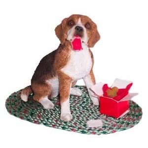  Sandicast Beagle with Scarf Holiday Ornament