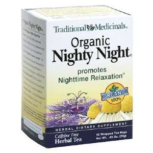 Organic Nighty Night   16 Wrapped Tea Bags   Traditional Medicinals 