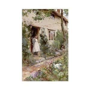  The Cottage Garden by Alfred augustus Glendening. Size 10 