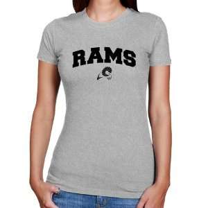  VCU Rams Ladies Ash Logo Arch Slim Fit T shirt  Sports 
