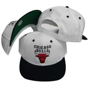  Chicago Bulls White Two Tone Snapback Adjustable Hats 