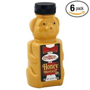Golding Farms Bear Shape Honey Mustard, 12 Ounce (Pack of 6)  