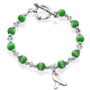  Beaded Awareness Bracelet   Green (7.5) Jewelry