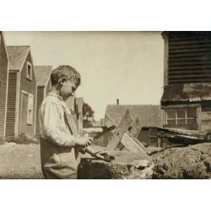  1911 child labor photo Clarence Goodell, showing how he 