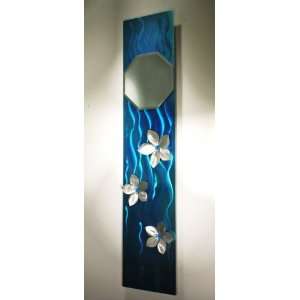  Metal Wall Art Mirror, Flower Art Design by Wilmos Kovacs 