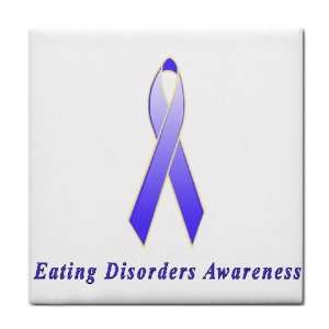 Eating Disorders Awareness Ribbon Tile Trivet