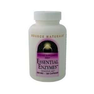  Source Naturals Essential Enzymes 500 mg 120 Capsules 