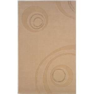  4 x 6 Hand Tufted Area Rug Circles Pattern in Natural 