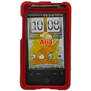   Red Rubberized Proguard Cases For HTC Aria Cell Phones & Accessories