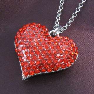   Day Ruby Red Love Heart Pendant BFF Best Friend Forever vd2  