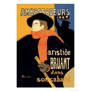 Ambassadeurs Aristide Bruant dans Son Cabaret Giclee Poster Print by 
