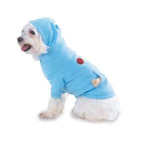 JAPANESE FLAG Hooded (Hoody) T Shirt with pocket for your Dog or Cat 